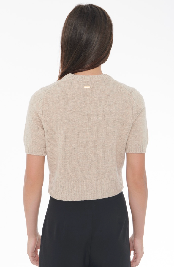 Elsie Pullover Sweater in Beige Melange