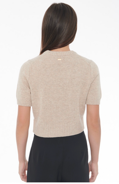 Elsie Pullover Sweater in Beige Melange