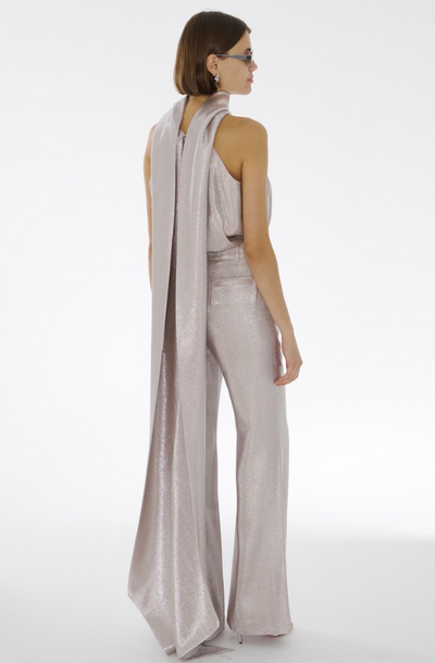 Hattie Sleeveless Tie Neck Top in Rose