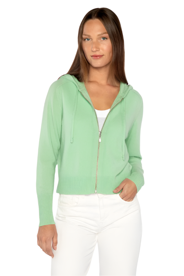 Zip Hoodie in Celadon