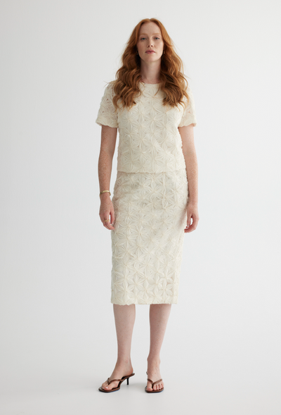Fancy Fleur T-Shirt in Vanilla Floral