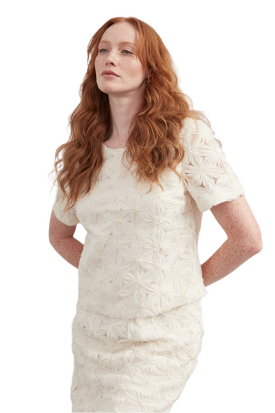 Fancy Fleur T-Shirt in Vanilla Floral