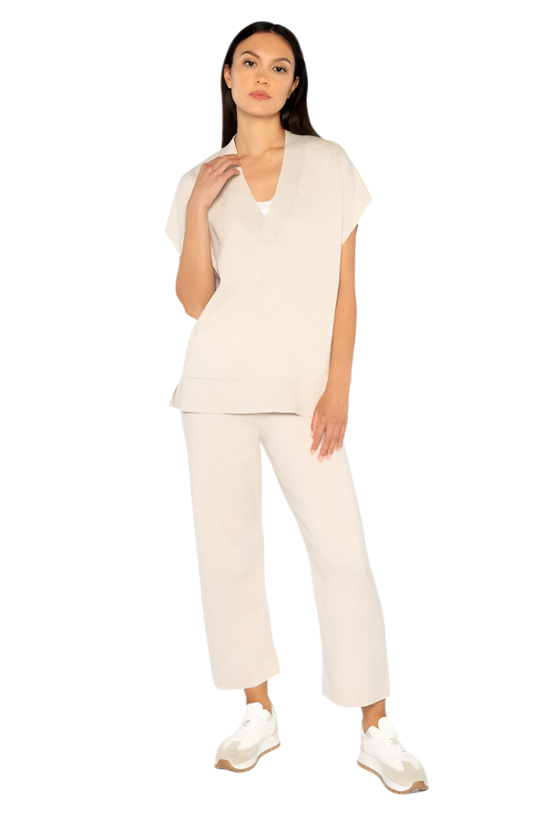 Sleeveless Popover Vee in Wicker