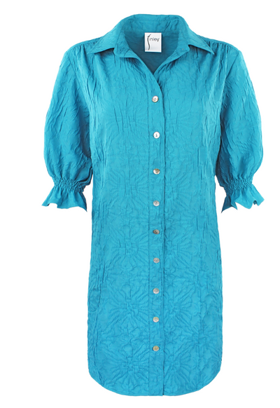 Miller Textured Jacquard Dress in Royal Blue