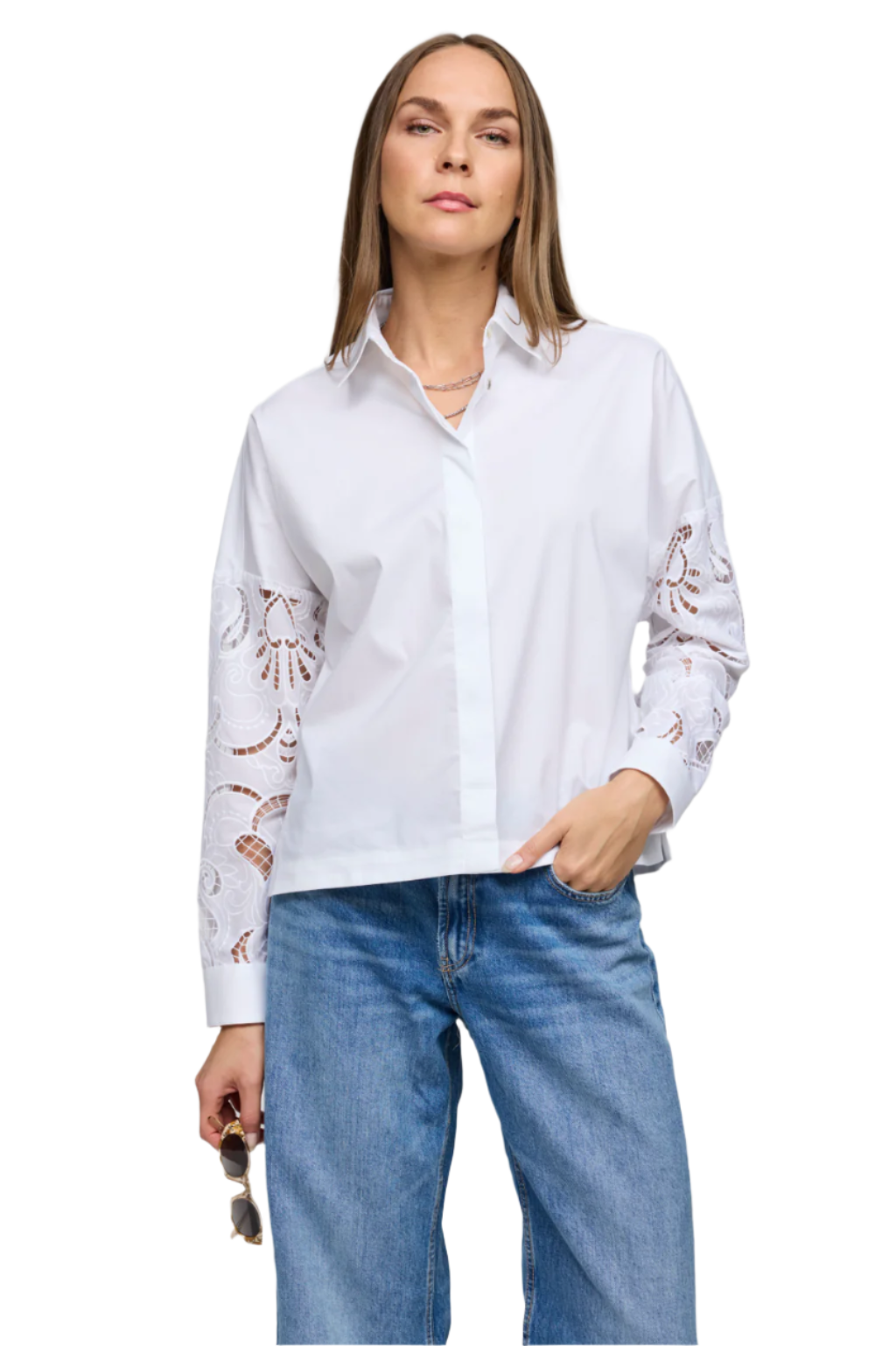 Long Sleeve Sophie Top in White