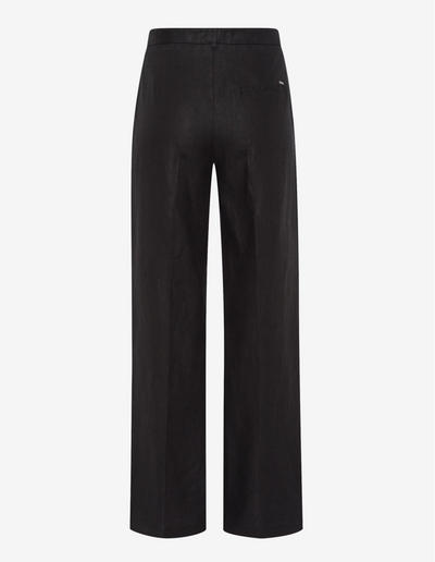 Maine Wide Leg Linen Pant in Black