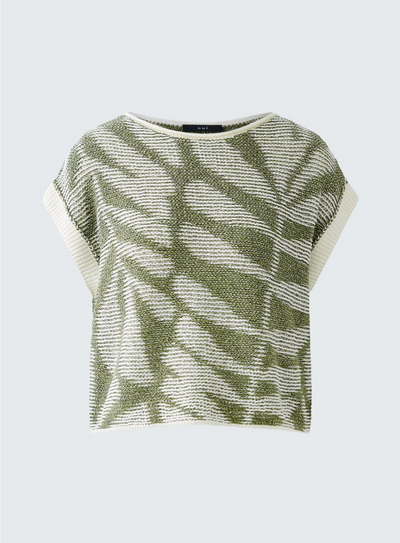 Slipover Top in White/Green