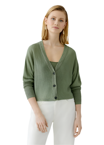 Knitted Cardigan in Sage