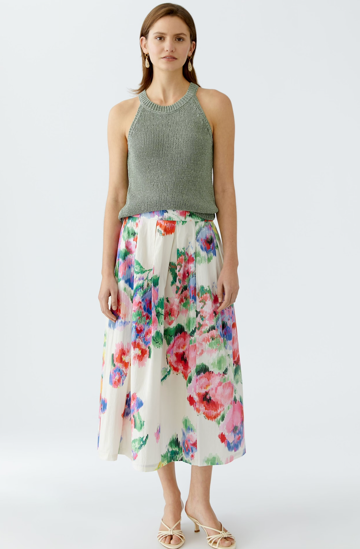 Knitted Tank Top in Sage