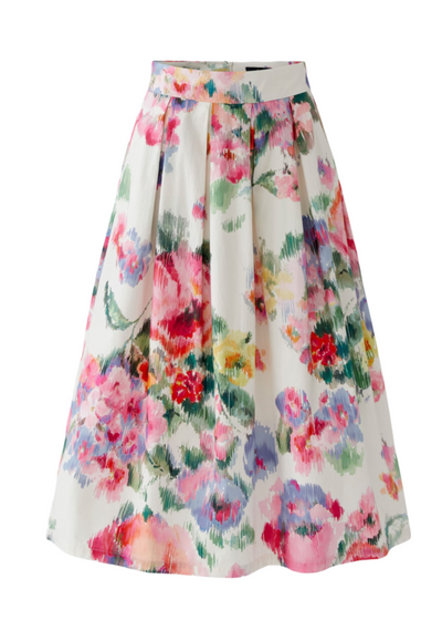 Midi skirt in Pink/Green