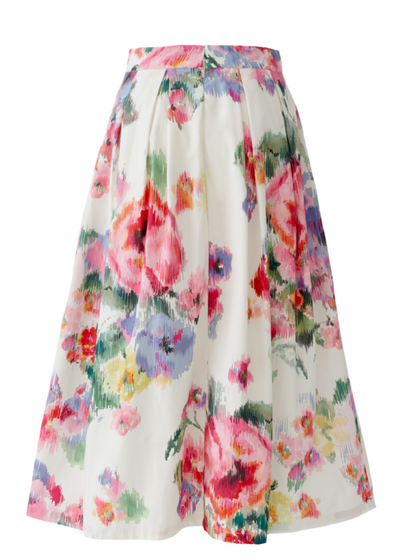 Midi skirt in Pink/Green