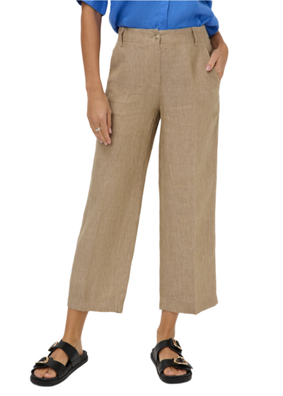 Maine Linen Trouser Pant in Almond