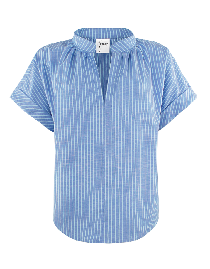 Jay Top in Chambray Stripe