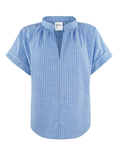 Jay Top in Chambray Stripe