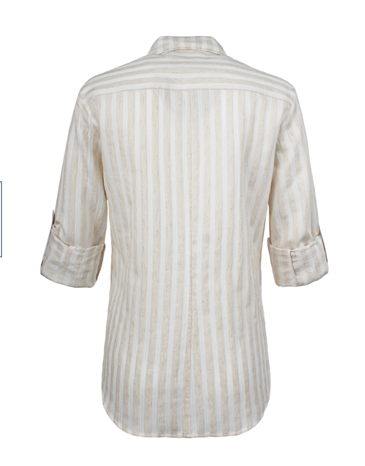 Teigan Natural Stripe Top