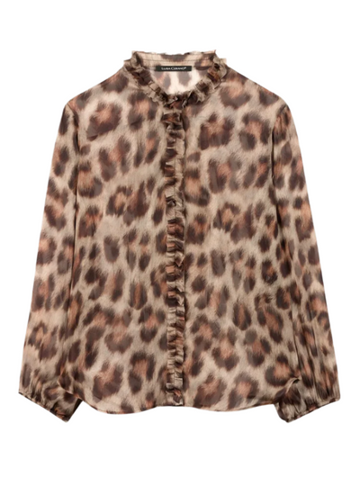 Animal Print Silk Blouse
