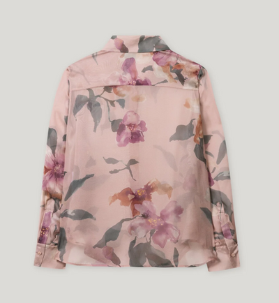 Silk Blouse with Flower Print