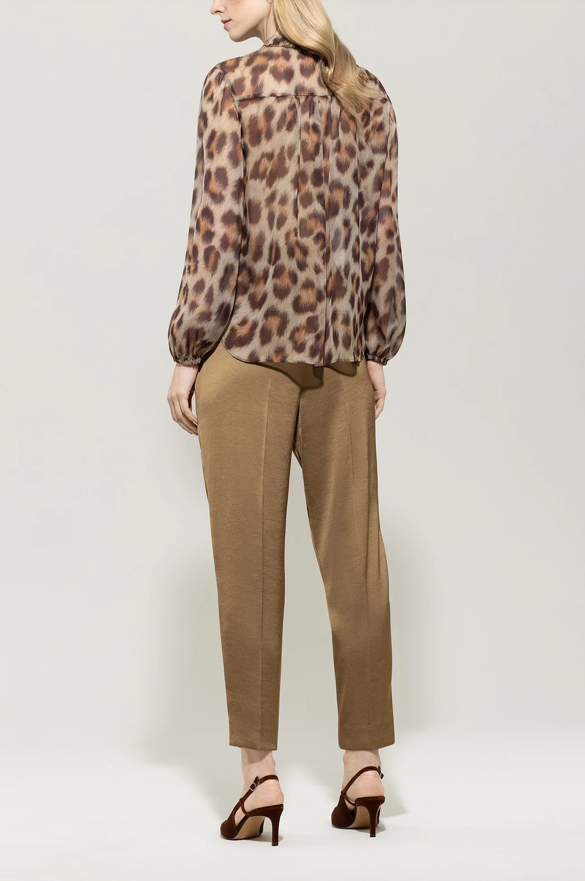 Satin Trouser Pants in Hanf