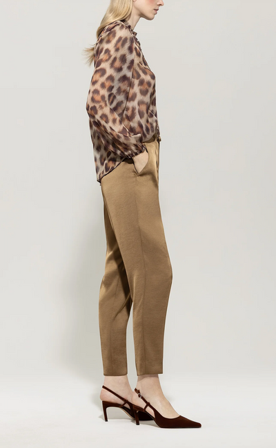Satin Trouser Pants in Hanf