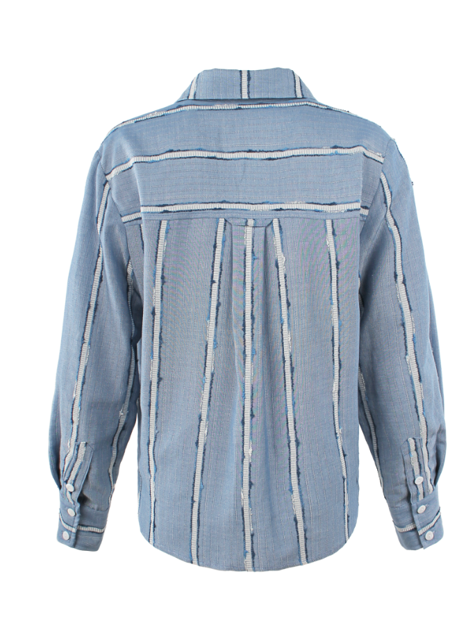 Joni Popover Top in Ethnic Stripe