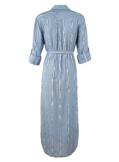 Long Alex Shirtdress in Ethnic Stripe