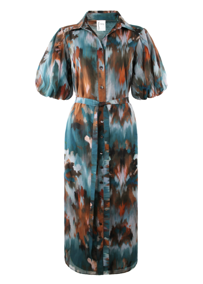 Madeline Dress in Autumn Brushstroke