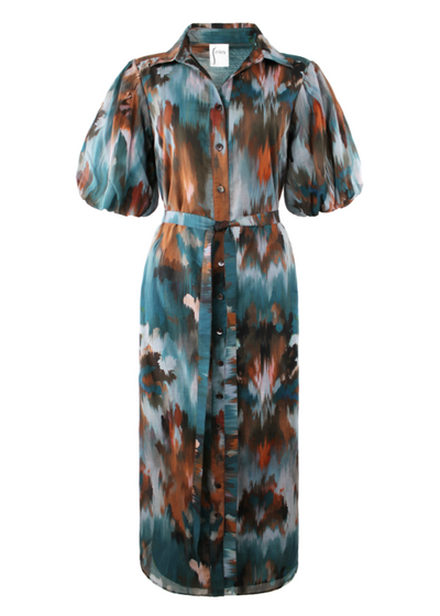 Madeline Dress in Autumn Brushstroke