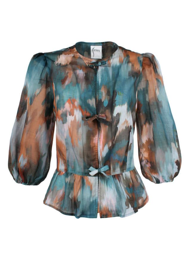 Luna Top in Autumn Brushstroke