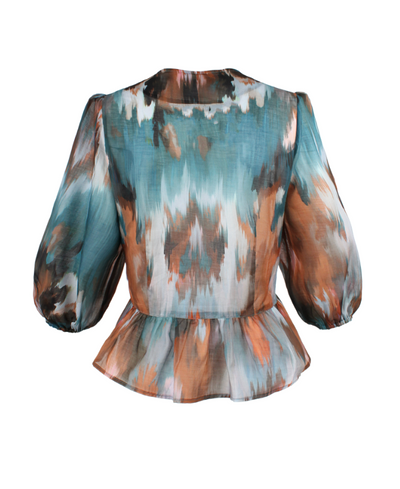 Luna Top in Autumn Brushstroke