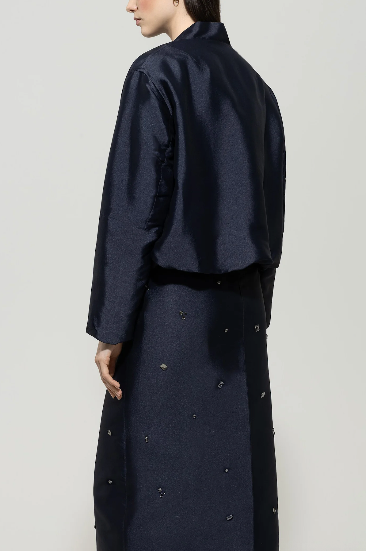 Taffeta Jacket in Dark Blue