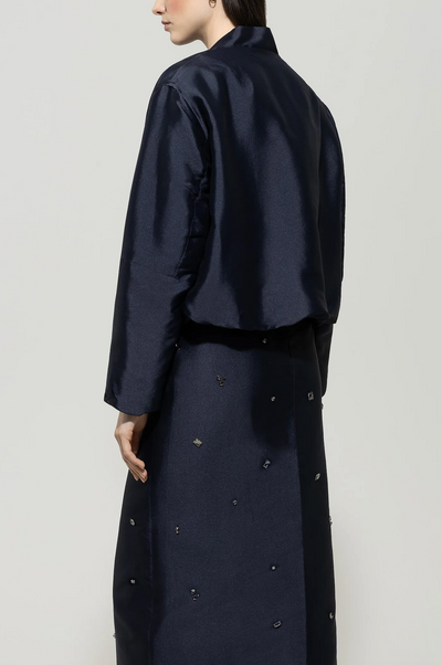 Taffeta Jacket in Dark Blue
