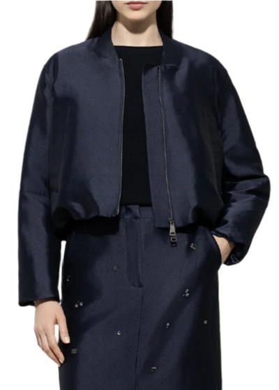 Taffeta Jacket in Dark Blue