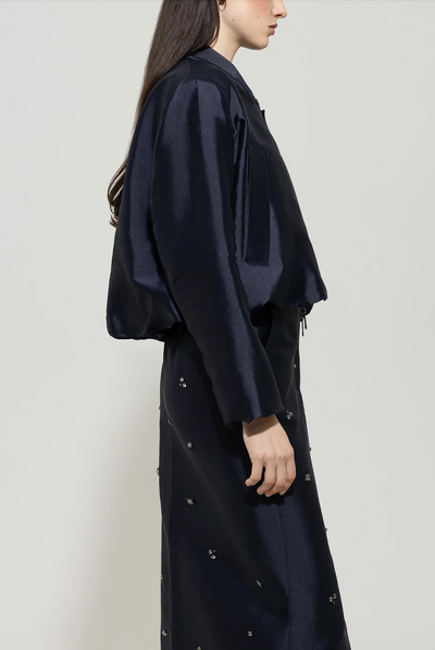 Taffeta Jacket in Dark Blue
