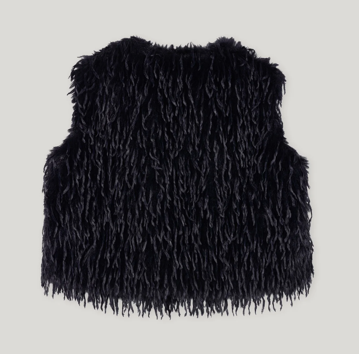 Feather-Look Vest in Dark Blue