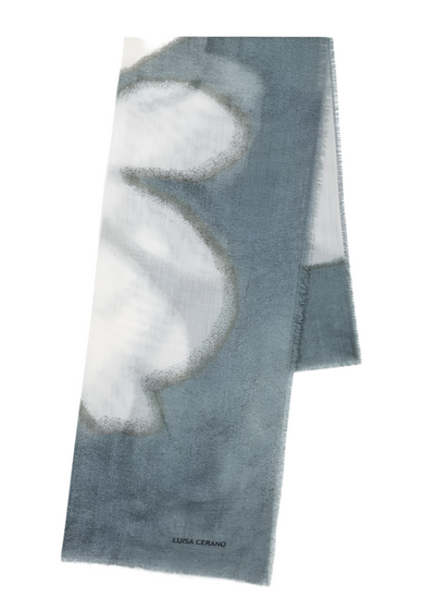 Flower Print Scarf in Blue