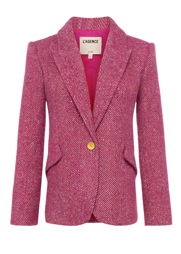 Chamberlin Blazer in Pink Herringbone
