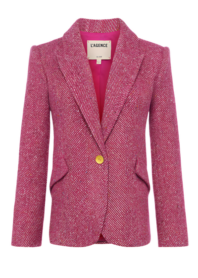 Chamberlin Blazer in Pink Herringbone