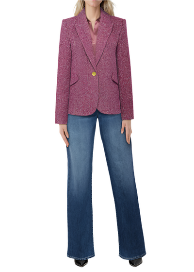Chamberlin Blazer in Pink Herringbone