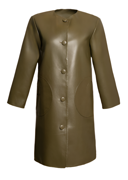 Mod Jacket Faux Leather Olive