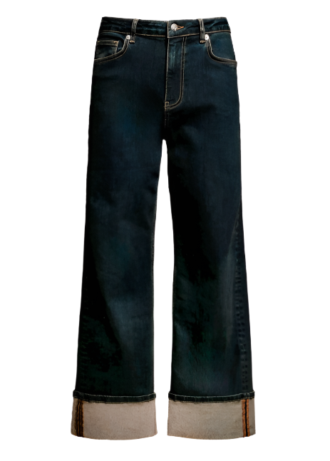Smarty Cuffed Jeans Dark Denim