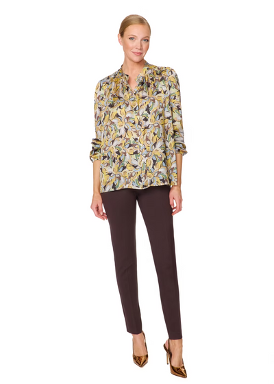 Pull on Slim Pant in Dark Brown