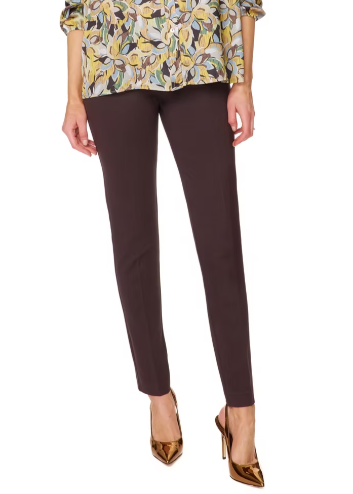 Pull on Slim Pant in Dark Brown