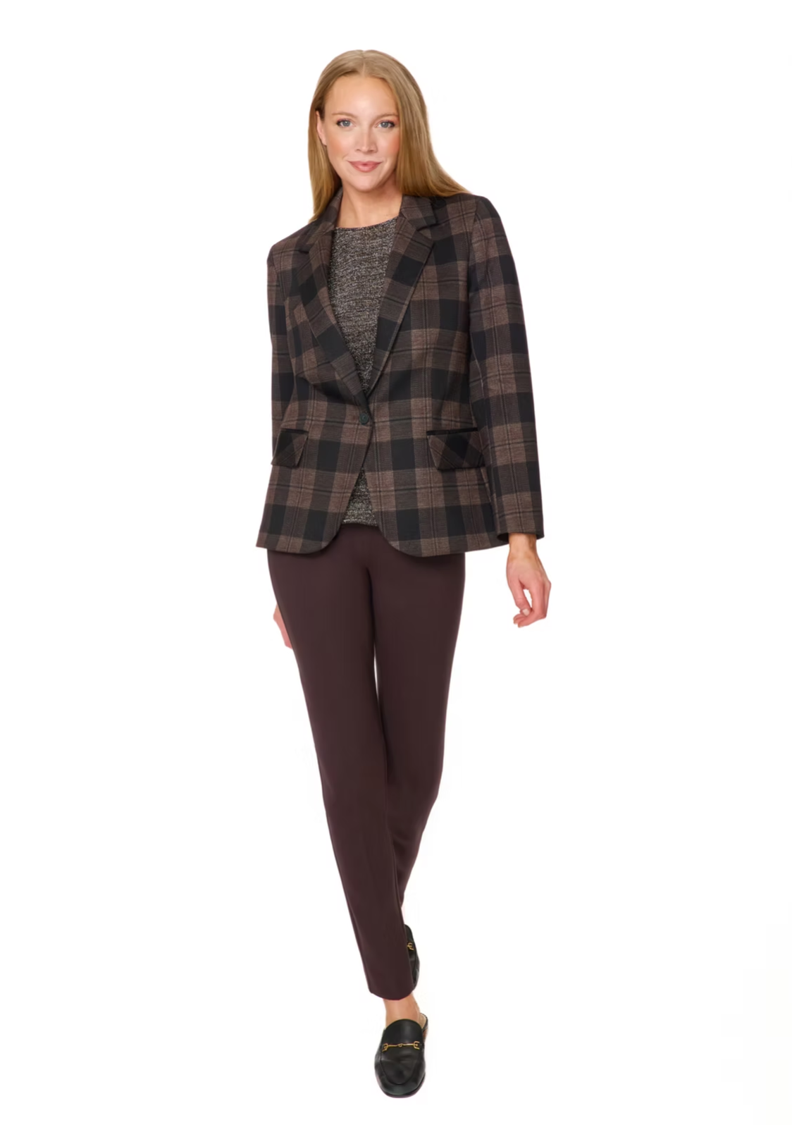 Pull on Slim Pant in Dark Brown