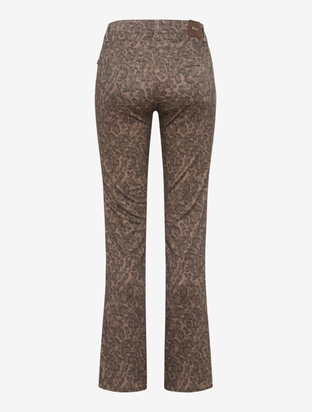 Shakira Leo Print Pant in Dark Brown