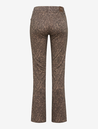 Shakira Leo Print Pant in Dark Brown