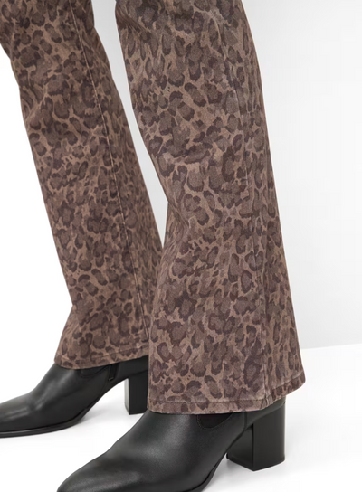 Shakira Leo Print Pant in Dark Brown