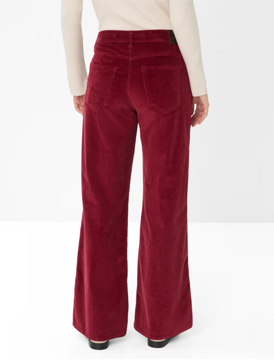 Corduroy Wide Leg Palazzo Pants in Mulberry