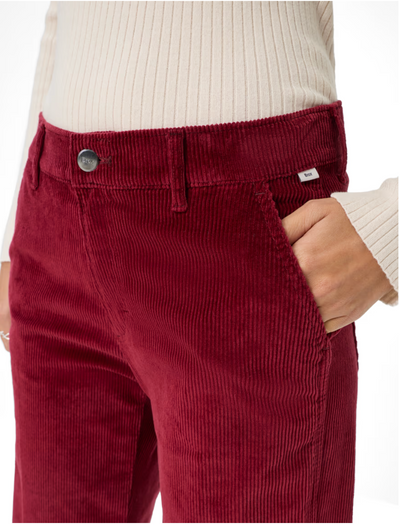 Corduroy Wide Leg Palazzo Pants in Mulberry
