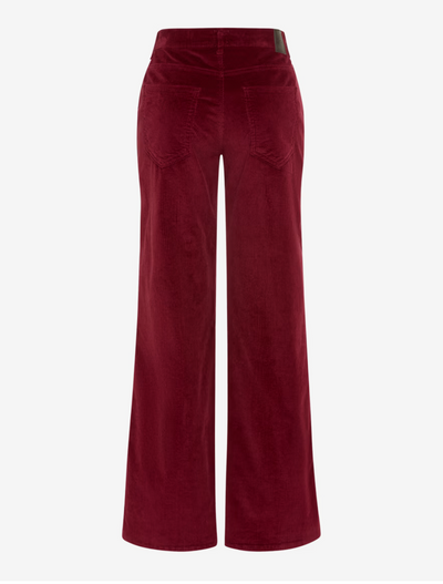 Corduroy Wide Leg Palazzo Pants in Mulberry