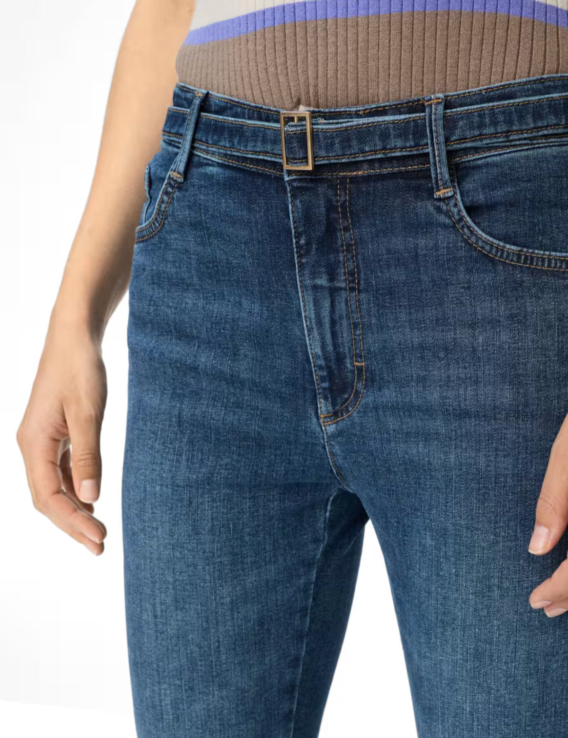 Mary Five Pocket Jean in Used Stone Blue